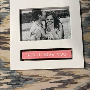 White Photo Frame with Changeable Love Message